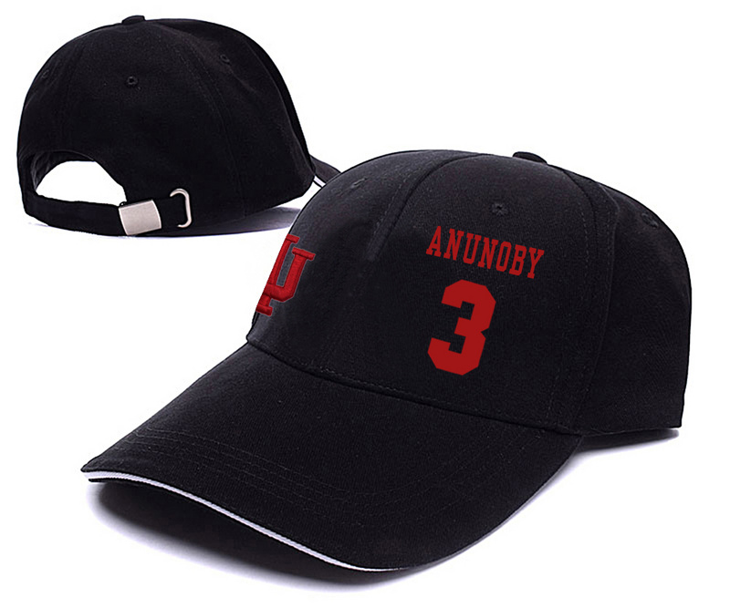 Indiana Hoosiers 3 OG Anunoby Black College Basketball Adjustable Peaked Hat