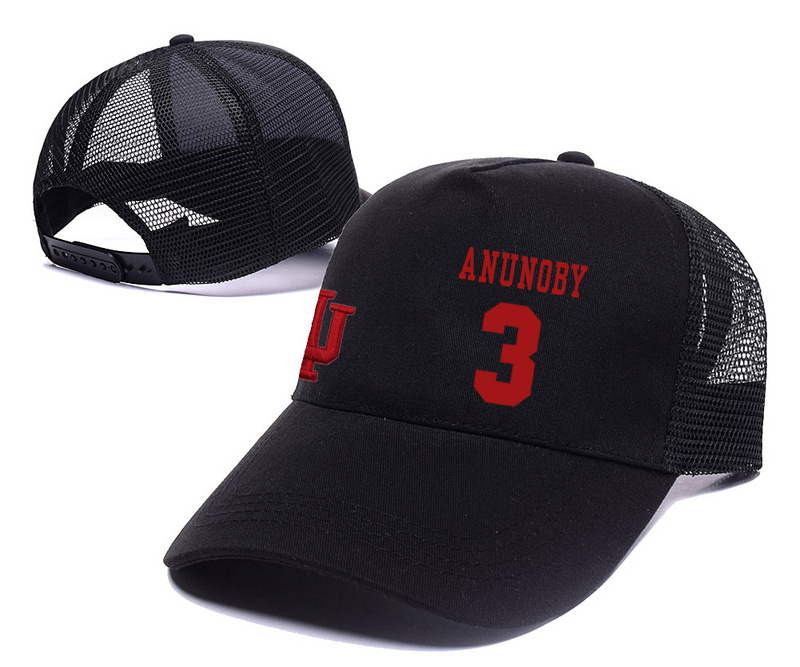 Indiana Hoosiers 3 OG Anunoby Black Mesh College Basketball Adjustable Hat