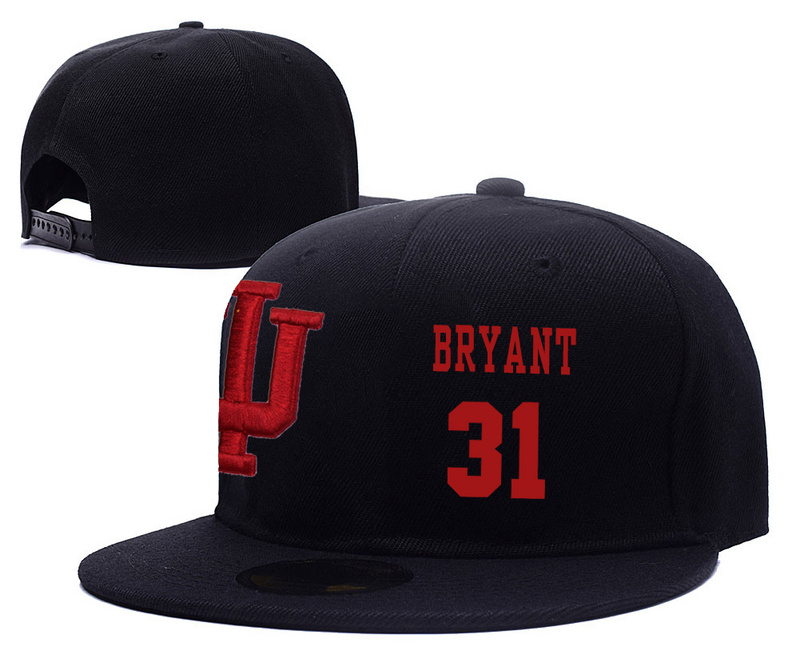 Indiana Hoosiers 31 Thomas Bryant Black College Basketball Adjustable Hat