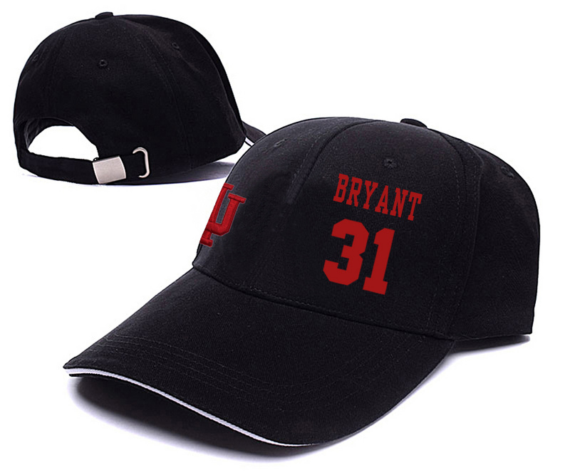 Indiana Hoosiers 31 Thomas Bryant Black College Basketball Adjustable Peaked Hat