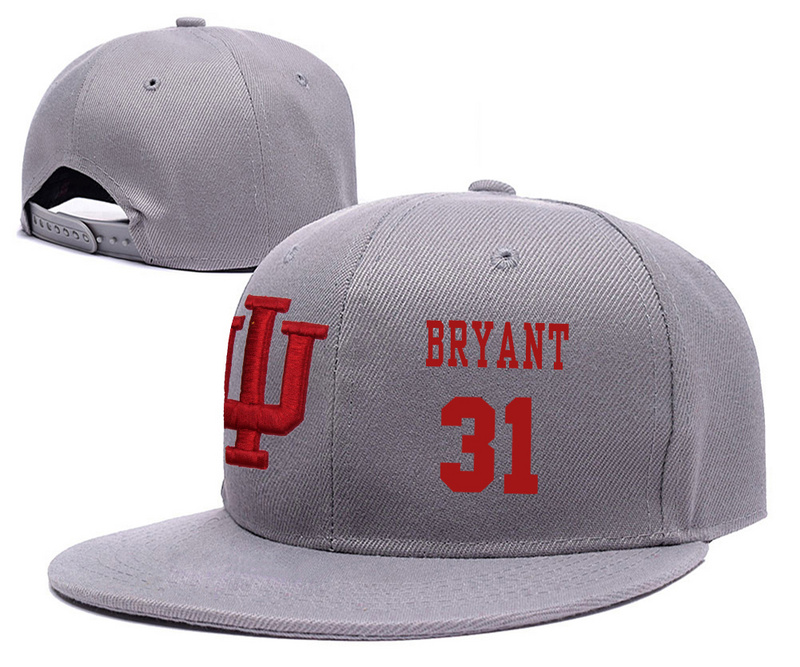 Indiana Hoosiers 31 Thomas Bryant Gray College Basketball Adjustable Hat