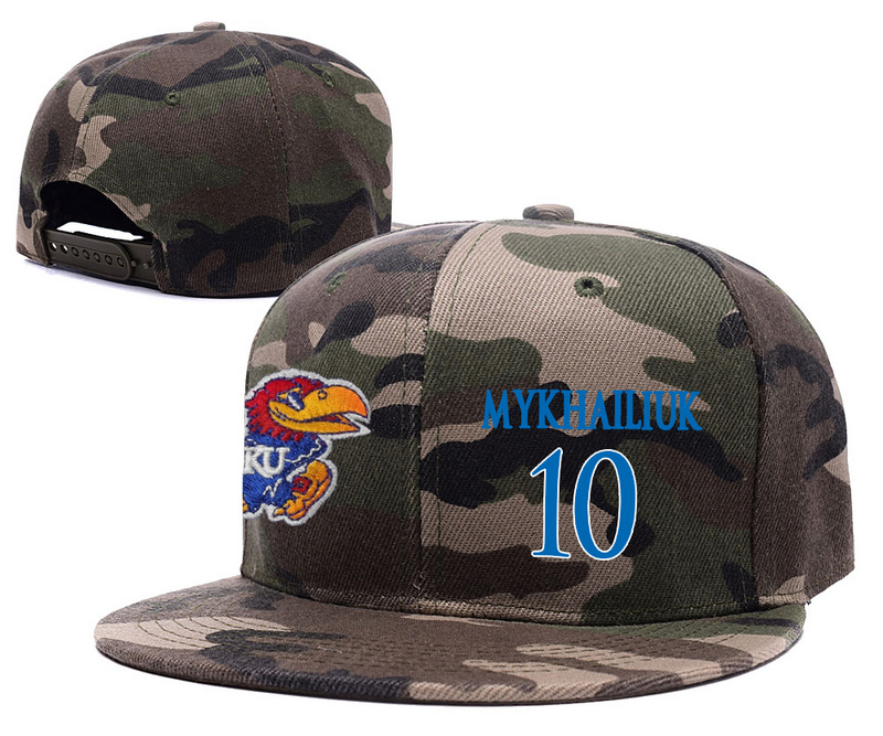 Kansas Jayhawks 10 Sviatoslav Mykhailiuk Camo College Basketball Adjustable Hat