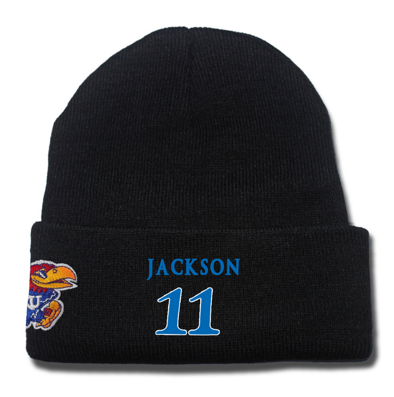 Kansas Jayhawks 11 Josh Jackson Black College Basketball Knit Hat