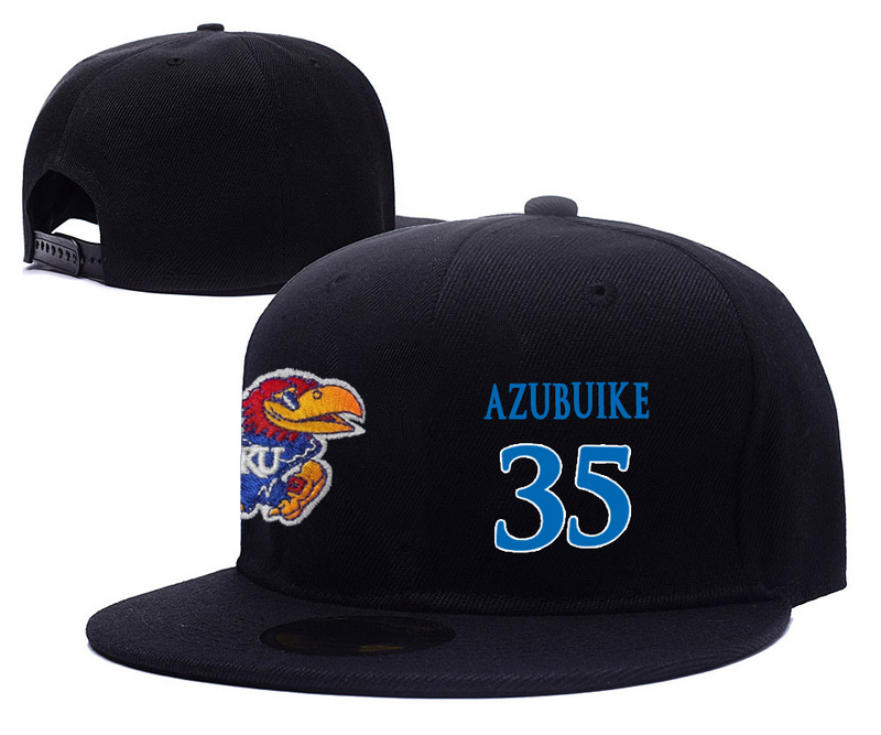 Kansas Jayhawks 35 Black College Basketball Adjustable Hat