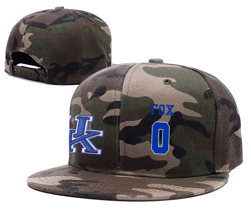 Kentucky Wildcats 0 De'Aaron Fox Camo College Basketball Adjustable Hat