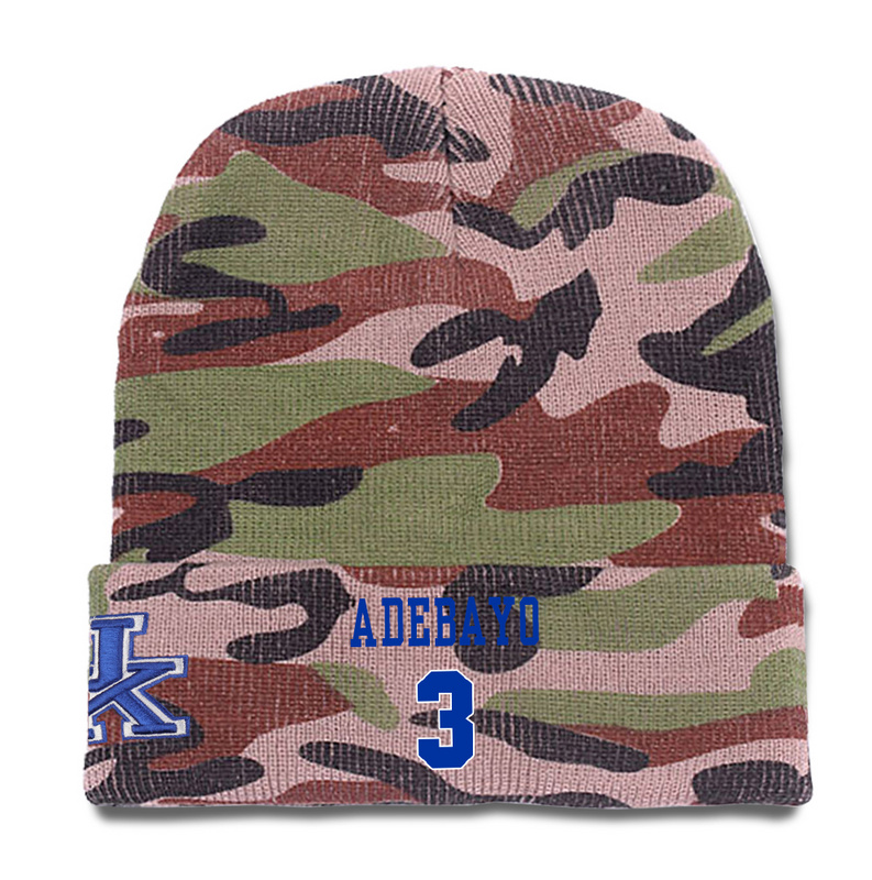 Kentucky Wildcats 3 Edrice Adebayo Camo College Basketball Knit Hat