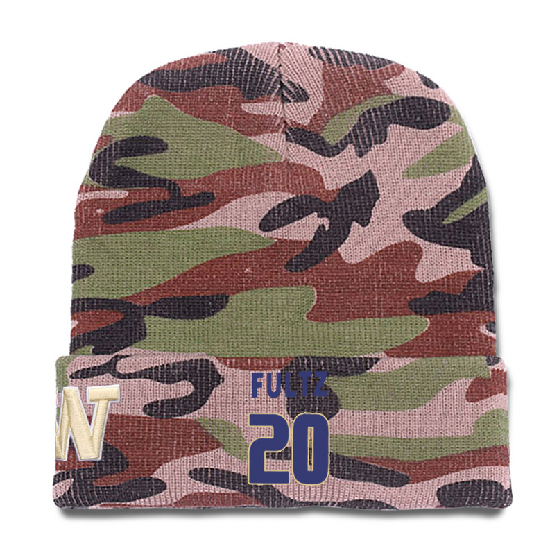Washington Huskies 20 Markelle Fultz Camo College Basketball Knit Hat