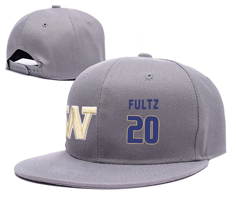 Washington Huskies 20 Markelle Fultz Gray College Basketball Adjustable Hat