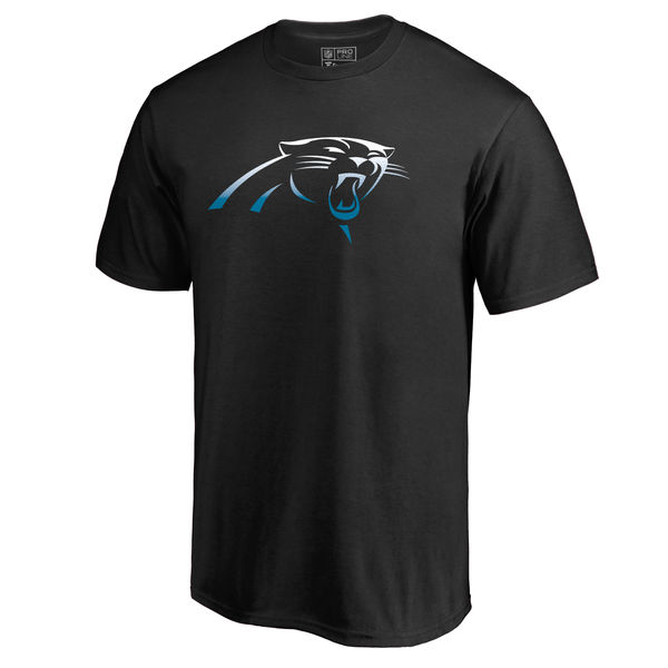 Carolina Panthers Pro Line by Fanatics Branded Black Big & Tall Gradient Logo T-Shirt