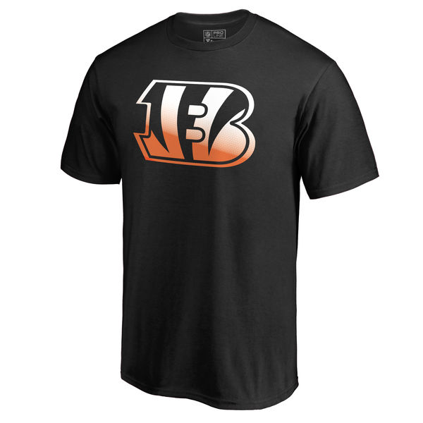 Cincinnati Bengals Pro Line by Fanatics Branded Black Big & Tall Gradient Logo T-Shirt