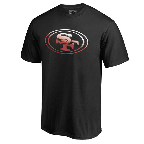 San Francisco 49ers Pro Line by Fanatics Branded Black Big & Tall Gradient Logo T-Shirt