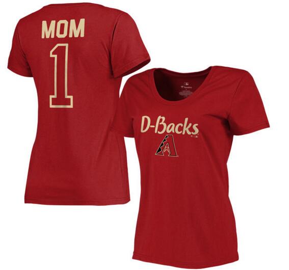 Arizona Diamondbacks Women's 2017 Mother's Day #1 Mom Plus Size T Shirt Red