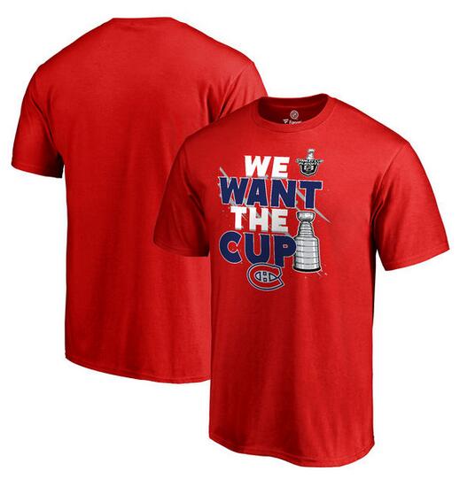Montreal Canadiens Fanatics Branded 2017 NHL Stanley Cup Playoff Participant Blue Line T Shirt Red