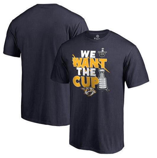 Nashville Predators Fanatics Branded 2017 NHL Stanley Cup Playoff Participant Blue Line T Shirt Navy