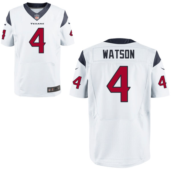 Nike Texans 4 Deshaun Watson White Elite Jersey