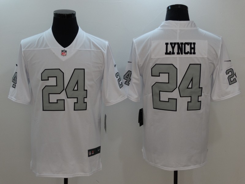 Nike Raiders 24 Marshawn Lynch White Youth Color Rush Limited Jersey