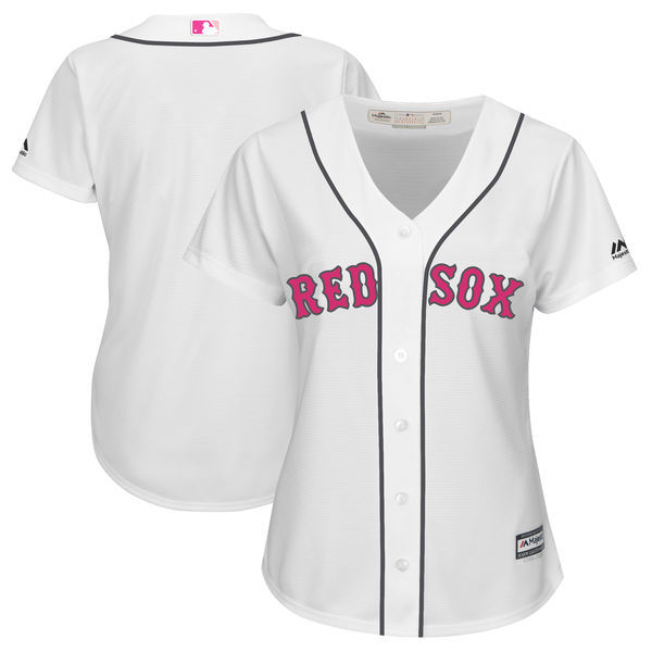 Red Sox Blank White Women Mother's Day Cool Base Jersey