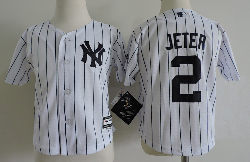 Yankees 2 Derek Jeter White Toddler Cool Base Jersey