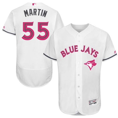 Blue Jays 55 Russell Martin White Mother's Day Flexbase Jersey