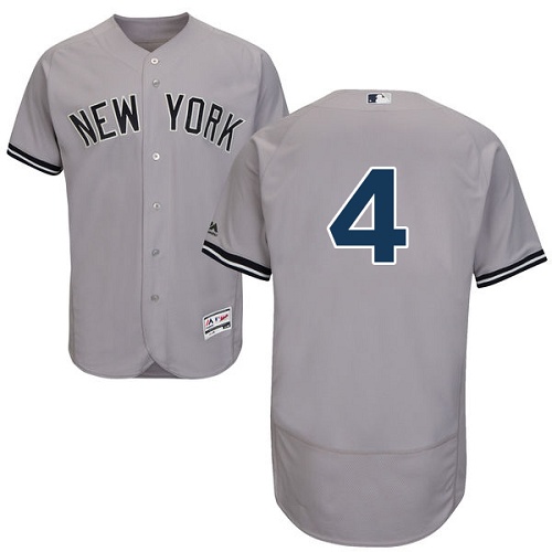 Yankees 4 Lou Gehrig Gray Flexbase Jersey