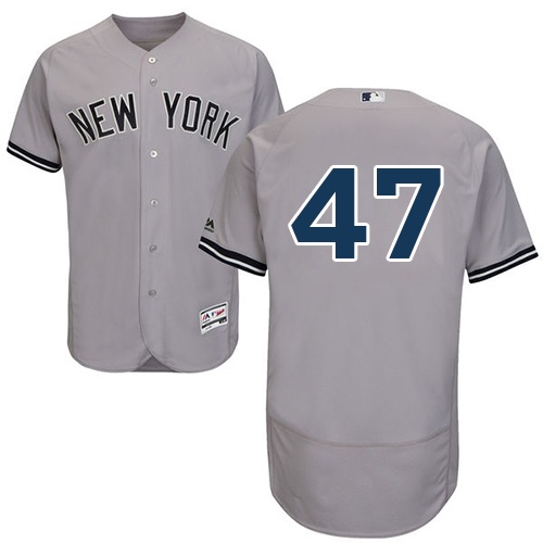 Yankees 47 Jon Niese Gray Flexbase Jersey