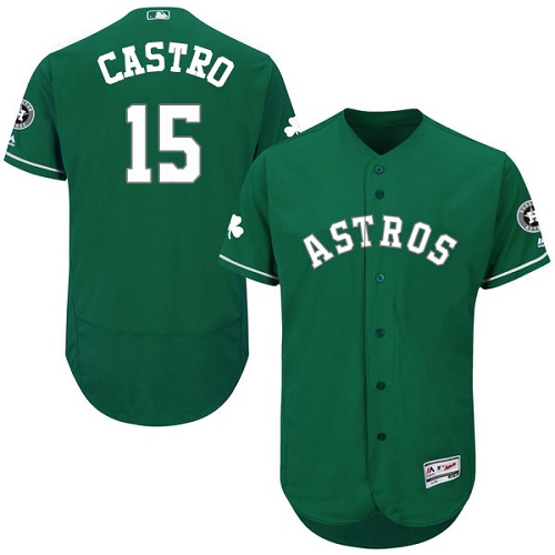 Astros 15 Jason Castro Green Celtic Flexbase Jersey