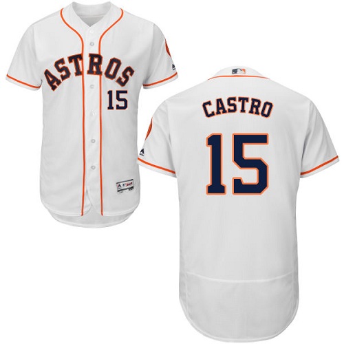 Astros 15 Jason Castro White Flexbase Jersey