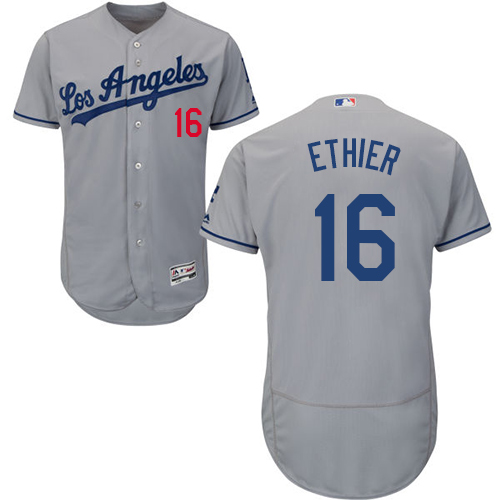 Dodgers 16 Andre Ethier Gray Collection Player Flexbase Jersey