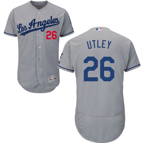 Dodgers 26 Chase Utley Gray Collection Player Flexbase Jersey