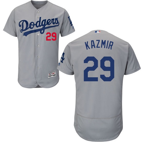Dodgers 29 Scott Kazmir Gray Flexbase Jersey