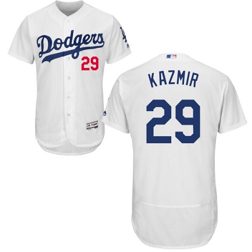 Dodgers 29 Scott Kazmir White Flexbase Jersey