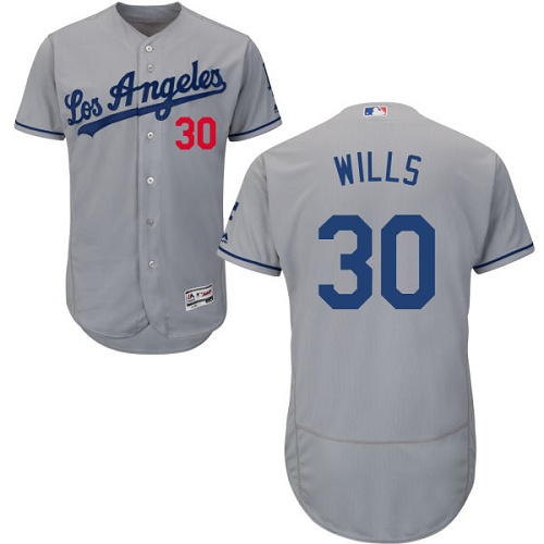 Dodgers 30 Maury Wills Gray Collection Player Flexbase Jersey