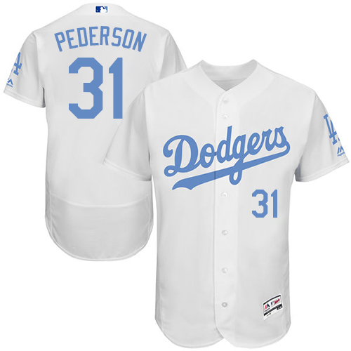 Dodgers 31 Joc Pederson White Father's Day Flexbase Jersey