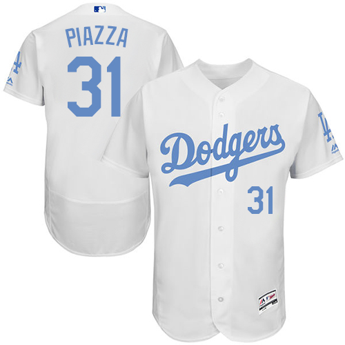 Dodgers 31 Mike Piazza White Father's Day Flexbase Jersey