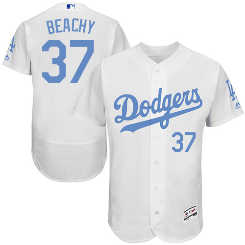 Dodgers 37 Brandon Beachy White Father's Day Flexbase Jersey
