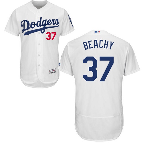 Dodgers 37 Brandon Beachy White Flexbase Jersey