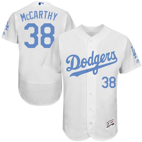 Dodgers 38 Brandon McCarthy White Father's Day Flexbase Jersey