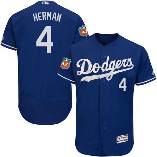 Dodgers 4 Babe Herman Blue Flexbase Jersey
