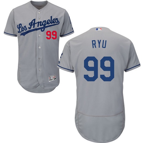 Dodgers 99 Hyun Jin Ryu Gray Collection Player Flexbase Jersey