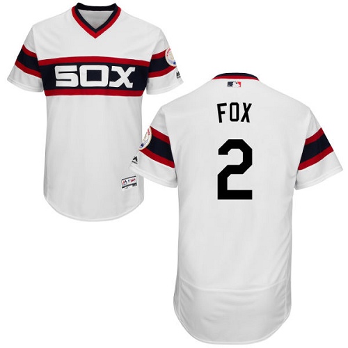 White Sox 2 Nellie Fox White Cooperstown Collection Flexbase Jersey