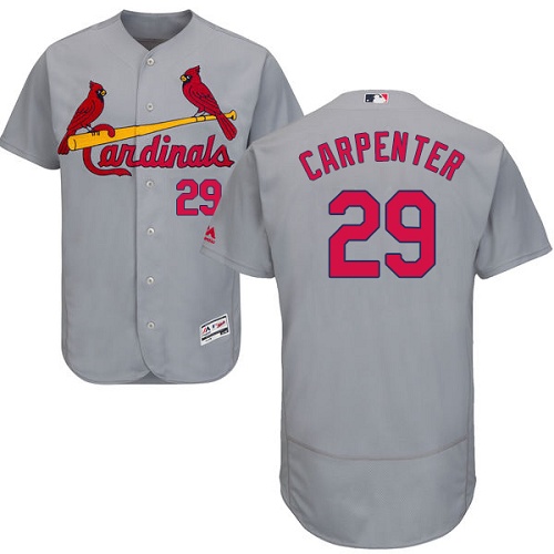 Cardinals 29 Chris Carpenter Gray Flexbase Jersey