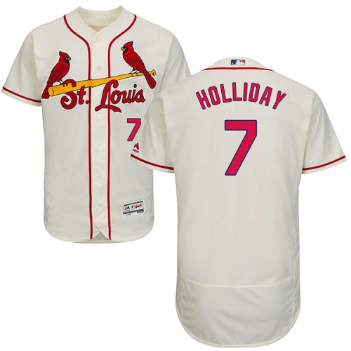 Cardinals 7 Matt Holliday Cream Flexbase Jersey