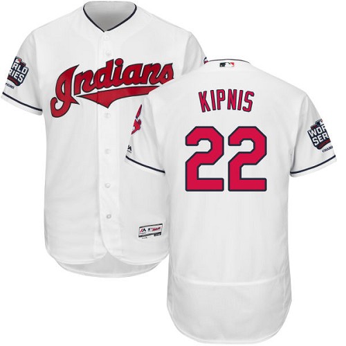 Indians 22 Jason Kipnis White 2016 World Series Flexbase Jersey