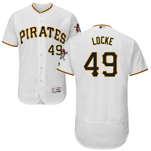 Pirates 49 Jeff Locke White Flexbase Jersey