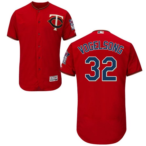 Twins 32 Ryan Vogelsong Red Flexbase Jersey