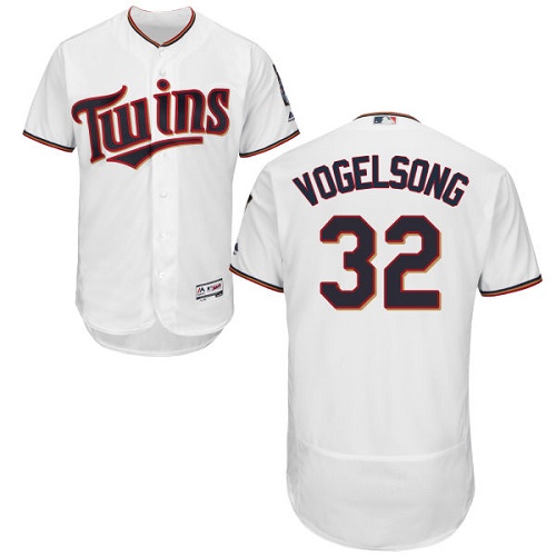 Twins 32 Ryan Vogelsong White Flexbase Jersey