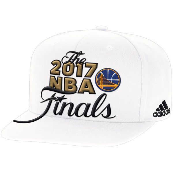 Warriors 2017 NBA Finals White Adjustable Hat GS