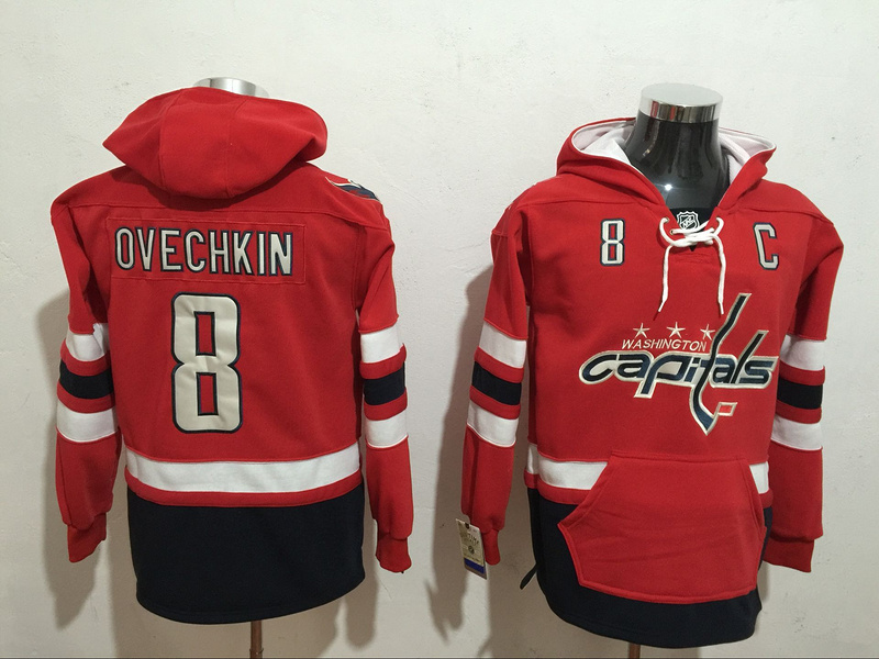 Capitals19 Alex Ovechkin Red All Stitched Hooded Sweatshirt