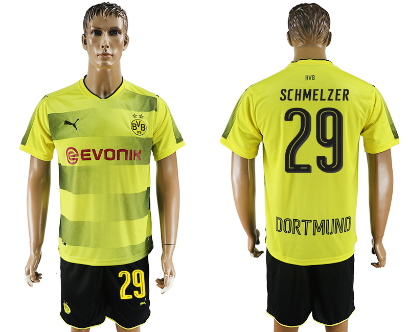 2017-18 Dortmund 29 SCHMELZER Home Soccer Jersey