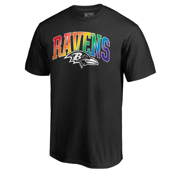Men's Baltimore Ravens NFL Pro Line by Fanatics Branded Black Big & Tall Pride T-Shirt